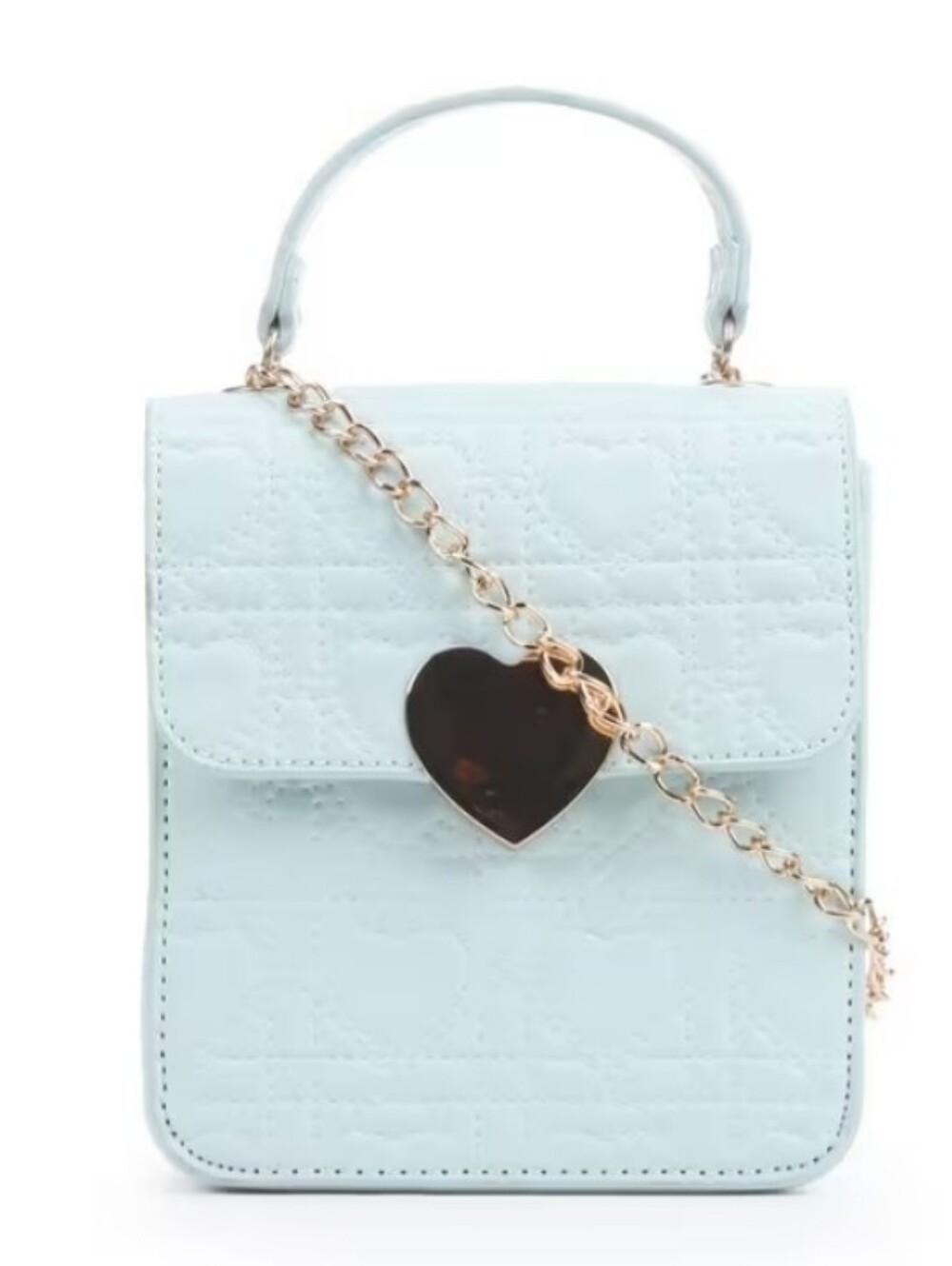 Olivia Miller Blue Top Handle Heart Clasp Handbag-NWT